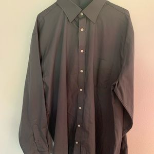 Stanford Travel Gray Men’s Dress Shirt XL 17-17 1/2 34-35